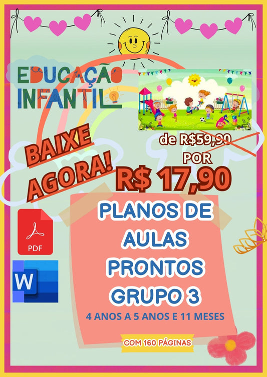 15. PROMOÇÃO PLANO DE  AULAS PRONTOS 4 A 5 ANOS E 11 MESES